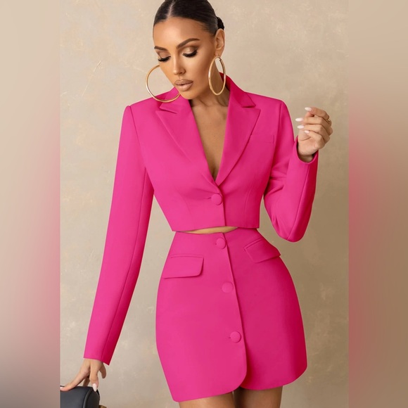 Club L London Other - Barbie Pink Blazer + Skirt Set 💕